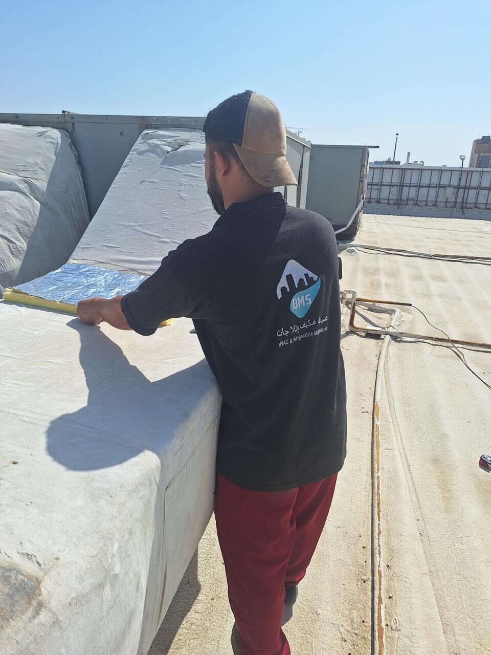 Ductwork insulation, rooftop plant
